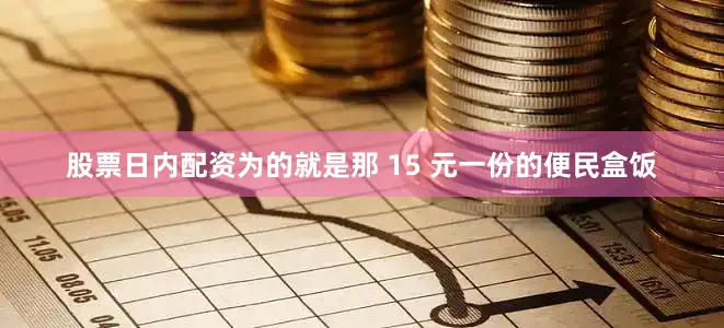 股票日内配资为的就是那 15 元一份的便民盒饭